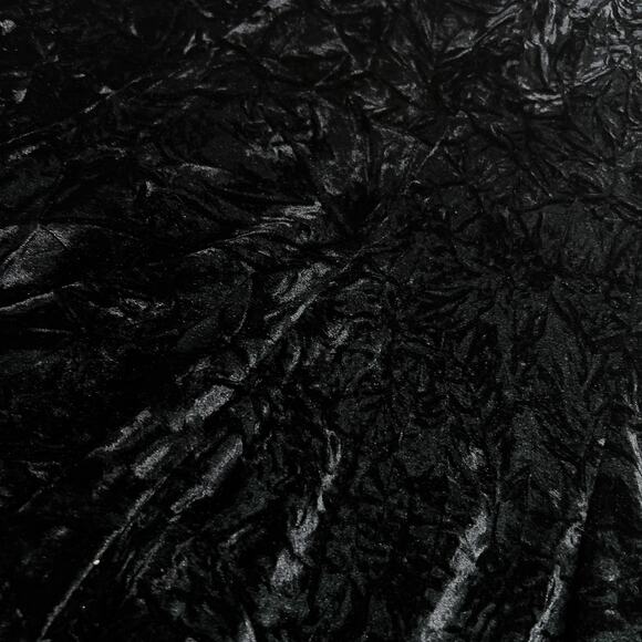 Spanner Black Patterned Velour Maxi Skirt Elastic Waist Whimsigoth Goth Witchy - Picture 3 of 5